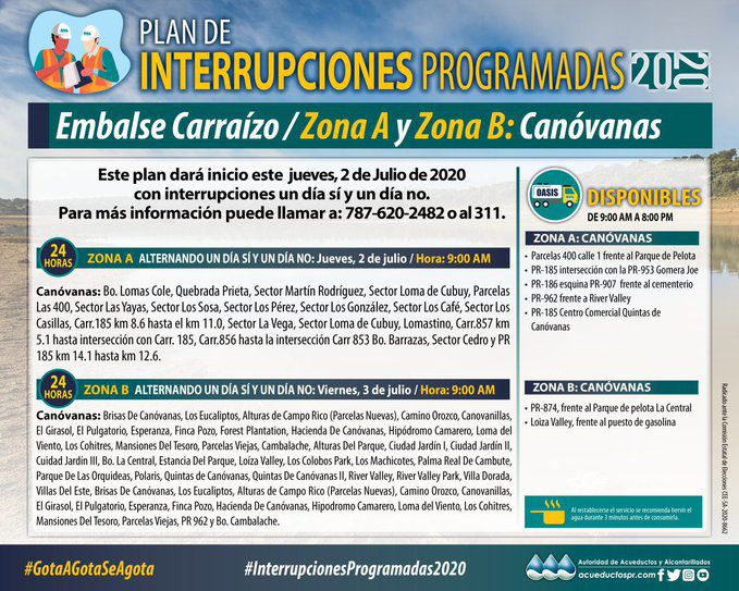Carraizo - Zona A y Zona B Canovanas - julio 2 2020
